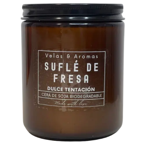 Vela Ámbar Suflé de Fresa