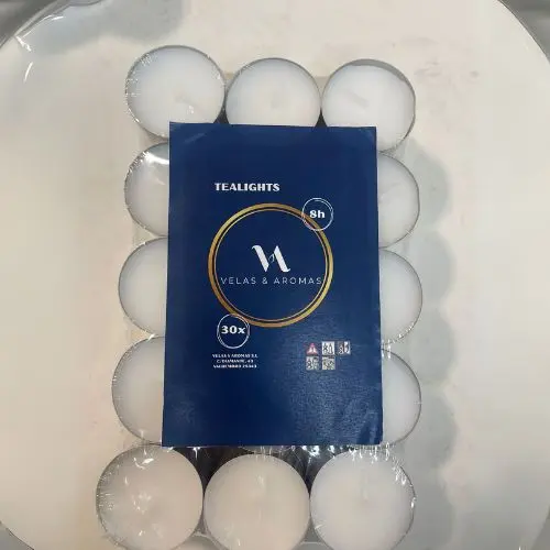 Tealights 8 horas Pack 30