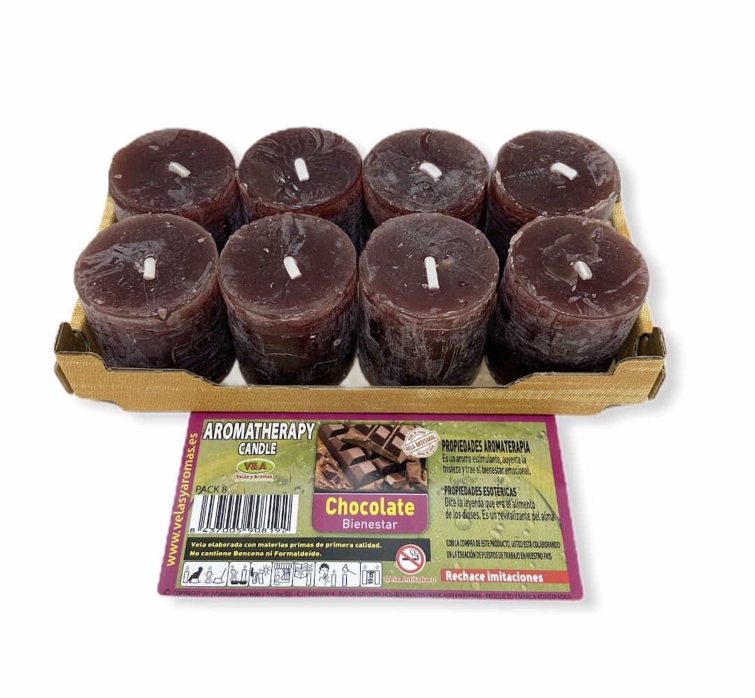 Velas de Chocolate en Pack de 8 unidades