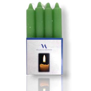 Velas de candelabro verdes