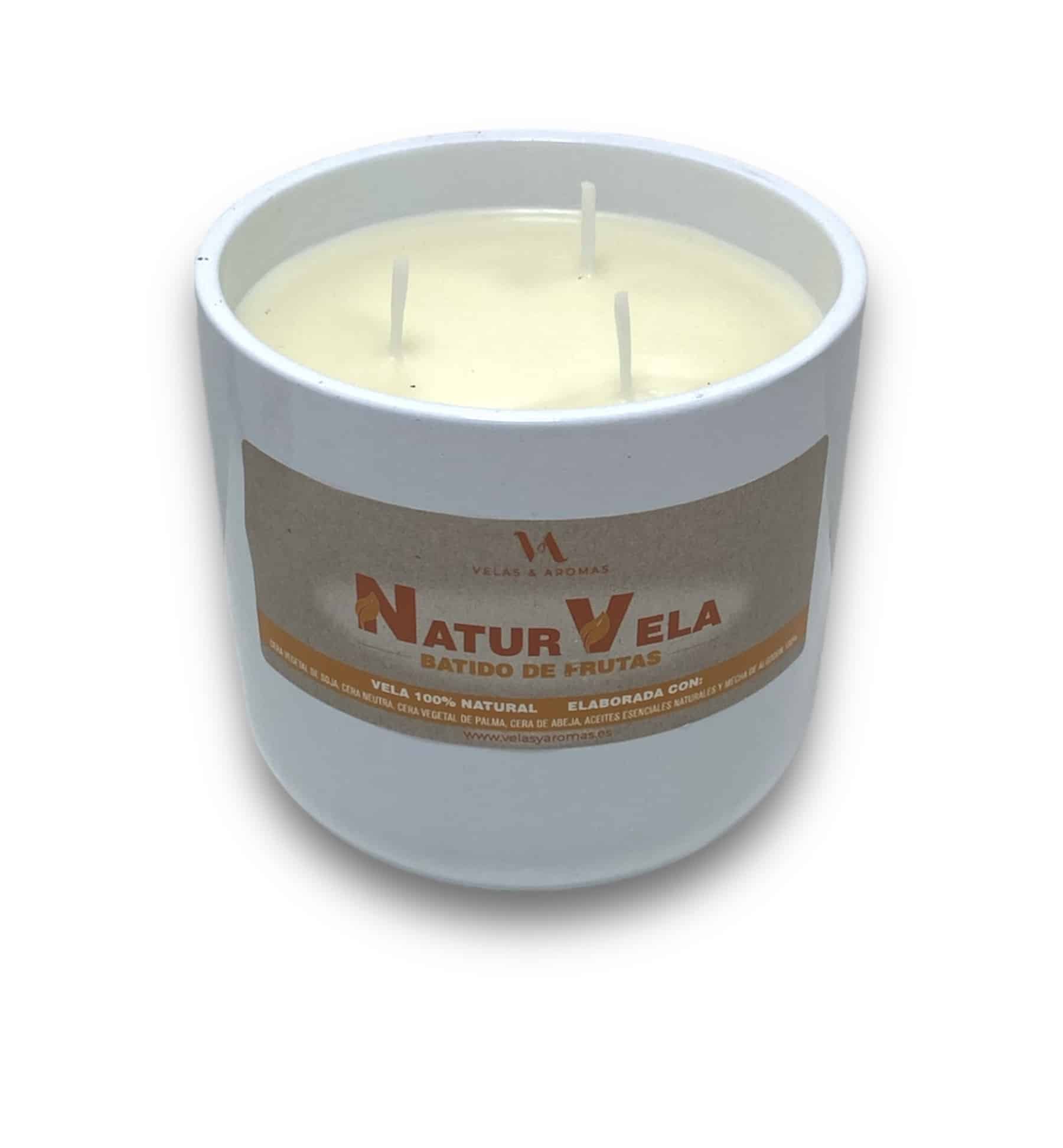 Batido de Frutas - NaturVela cerámica 3 mechas - Imagen 3